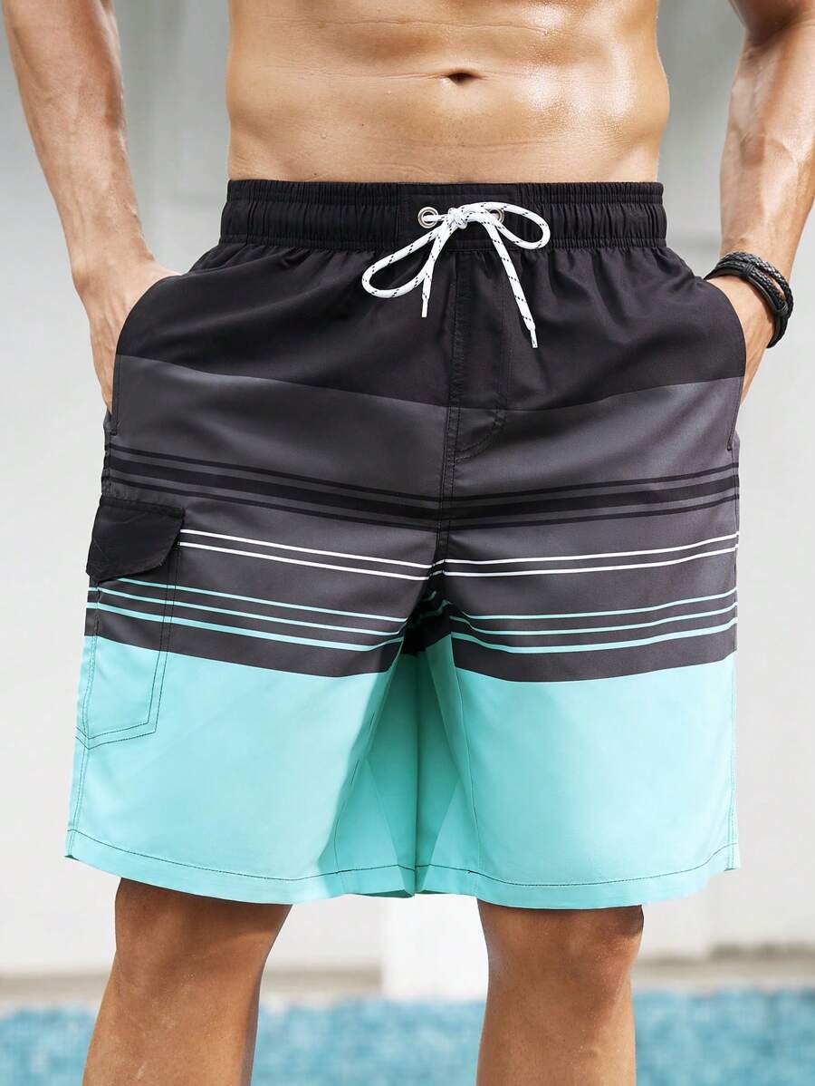 Manfinity Swimmode Men's Simple Fashionable Casual Beach Shorts