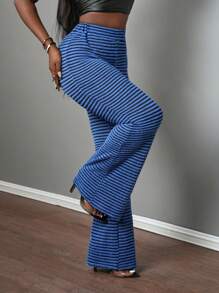 Slaydiva Full Length Casual Striped Leggings, Suitable For Spring, Summer, Autumn - Multicolor - View 4