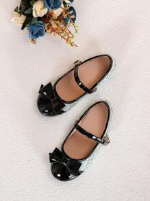 1 Pair Stylish Bow Decor Mary Jane Flats, Versatile For All Seasons