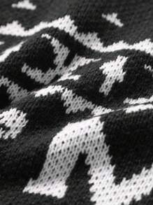 Manfinity Homme Maglione uomo a girocollo con stampa di slogan, manica lunga, adatto per autunno/inverno