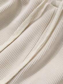 DAZY Men's Ribbed Texture Casual Drawstring Jogger Pants Men Joggers - Beige - View 8