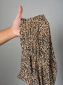 Slaydiva 休闲简约百搭吊带背心上衣和豹纹紧身喇叭裤 2 件套，女士 - 彩色 - 查看 7