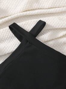 2pcs/Set Tween Girls Casual Streetwear Y2K Crossback Camisole Top And Slim-Fit Heart Print Flare Leg Pants, Suitable For Home, Outdoor, School, Spring/Summer