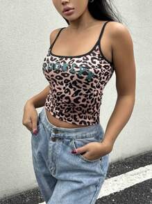 Comfortcana Women's Summer Letter Print Simple Casual Cami Tank Top - Multicolor - View 4