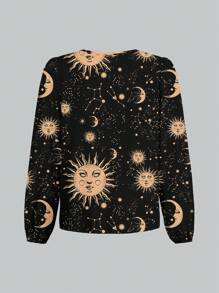 Glamance Heymoonly Blusas negras de talla grande para mujer con mangas extra largas, escote entallado, estilo casual, diseños de galaxia, lisos, gráficos y geométricos. Atuendos de verano para mujer, blusas de verano para salir, oficina, atuendos casuales de negocios, atuendos de oficina para mujer en otoño, atuendos de día y noche, atuendos de viaje y ropa de aeropuerto para mujer