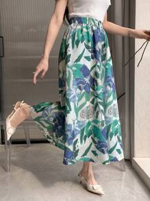 DAZY All-Over Print A-Line Elastic Waist Women Skirt Floral