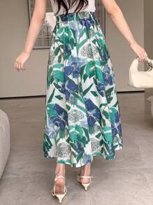 DAZY All-Over Print A-Line Elastic Waist Women Skirt Floral