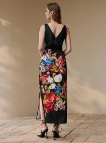 MOTF PREMIUM VESTIDO CON ESTAMPADO FLORAL Y ABERTURA EN EL MUSLO - Multicolor - Ver 6