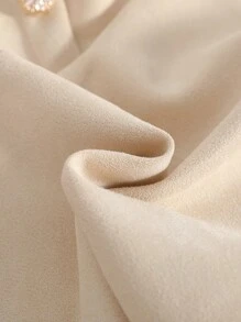 SHEIN Baby Girls 2pcs/Set Solid Color Elegant Collared Asymmetric Cardigan Sweater + Sleeveless Dress Outfit, Suitable For Outdoor, Walks, Family Gatherings And Visits In Spring & Autumn