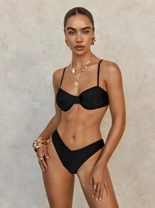 Solid Color Sexy Bikini Set For Beach & Resort Summer