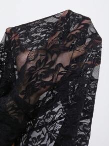 Slaydiva Women Sexy Lace Dress, Suitable For Date, Party, New Year, Valentine's Day, Casual Wear, All Season - Black - View 6