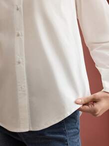 MOTF PREMIUM BLUSA ABOTONADA FLORAL ESTÉREO - Blanco - Ver 9
