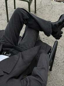 DAZY 女士水洗纯色修身直筒长牛仔裤，适合所有季节 - 黑色 - 查看 1