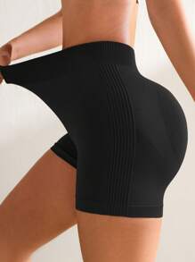 SHEIN Sport Studio Short deportivo para mujer con cintura fruncida, sexy, levantador, para yoga y fitness, elástico y cómodo. Short deportivo, short de gimnasio, short tipo bicicletista