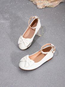 1 双时尚踝带女童平底鞋，适合所有季节 - 白色 - 查看 3