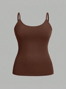 SHEIN EZwear 4 chiếc áo ba lỗ bó sát thường ngày cỡ lớn dành cho nữ, thích hợp cho mùa hè - Nhiều màu - Xem 6