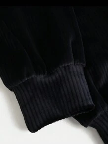 Flirla Asymmetrical Neck Solid Color Casual Sweatshirt