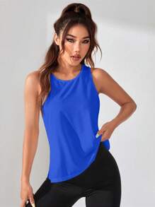 Easithlete Easithlete Top deportivo de tirantes con drapeado lateral - Azul - Ver 2