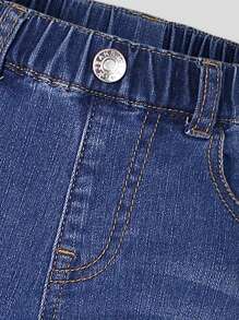 SHEIN Pantalones acampanados cómodos y elásticos con lazo para niñas, un elemento esencial y versátil