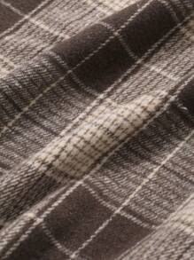 Dazy Plus Elastic Waist Plaid Mid-Length A-Line Pleated Skirt, Loose School Style, All Seasons