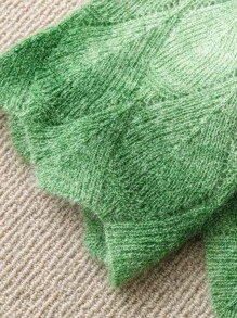 Calvaya Plus Size Women Casual Ombre Crew Neck Long Sleeve Sweater Pullover, Autumn/Winter Knit Pullover Fall - Green - View 5
