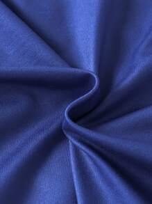 Conjunto de pijama para niñas con estampado de conejito, estrella, luna y nube - Azul Marino - Ver 6