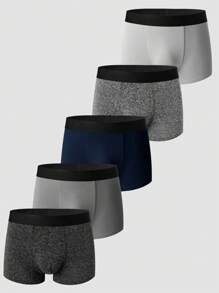 5 件/套男士薄款平角内裤，性感高弹 - 彩色 - 查看 8