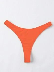 SHEIN Swim 夏季海灘高腰丁字褲比基尼底褲，泳衣