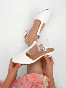 Zapatos de tacón de aguja versátiles y minimalistas para niñas, para primavera/otoño