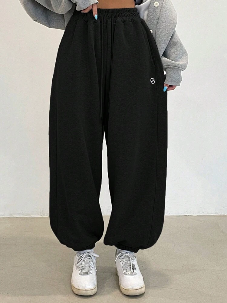 Women's Casual Drawstring Waist Thermal Lined Jogger Pants, Autumn/Winter,Women Joggers Sweatpants