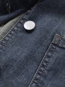 DAZY Women's Casual Simple Fashion Versatile Denim Vest - Medium Wash - View 8