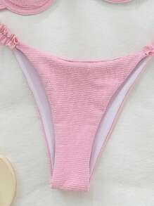 SHEIN Swim Women's Vacation Spaghetti Strap Swimwear Set, Sexy Swimwear For Summer