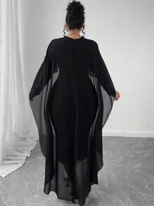 SHEIN Clasi 2 Stücke Set, einfach, modisch, lässig für den täglichen Gebrauch, Große Größen - Schwarz - Übersicht 2