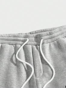 Manfinity VCAY 2 Stücke Herren gestrickte figurbetonte gerade Jogginghose, geeignet für Herbst/Winter