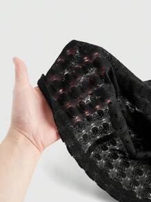 ROMWE Grunge Punk Y2K Retro Cropped Faux Fur Collar Elastic Fitted Cardigan For Women - Black - View 5