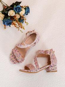 1 Pair Fashionable & Elegant Luxury Girl's High Heel Sandals, Versatile