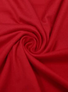 Rafferiza 女士时尚网眼撞色长袖指孔紧身衣 - 紅色 - 查看 3