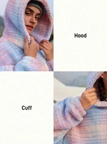 In My Nature 女士休闲前拉链长袖连帽户外羊毛夹克