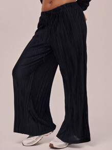 Musera Sport Plisse Wide Leg Trousers Elegant Spring Summer Sexy Vacation Beachwear Classy Casual, Padel, Tennis, Pickleball