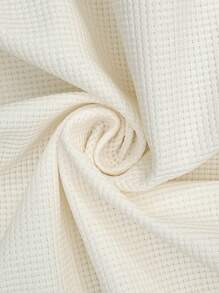 SHEIN LUNE Plus Size Women's Solid Color Round Neck Long Sleeve Casual Top