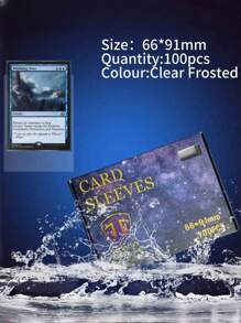 SHEIN 100 PCS 66*91mm Frosted Card Sleeves Displayable Personalized Designs Protective Sleeves For MTG/PKM Card Game Cards Cover For Baseball Cards High Quality Materials Exclusive Design/Christmas/Birthday Gifts