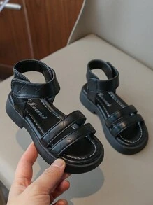 Peuter/kleine/grote meisjes mode veelzijdige Romeinse sandalen, prinses stijl antislip strand schoenen, lente & zomer