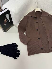 Men's Casual Minimalist Knitted Cardigan Sweater, Autumn/Winter Fashion