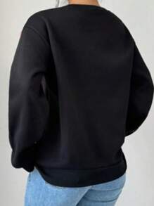 INAWLY Sudadera holgada con flores 3D romántica de Navidad para mujer