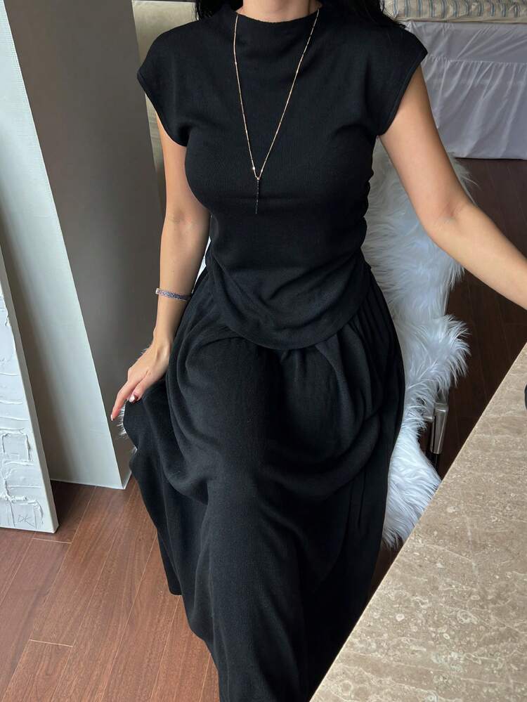 2pcs/Set Women Bodysuit And Dress