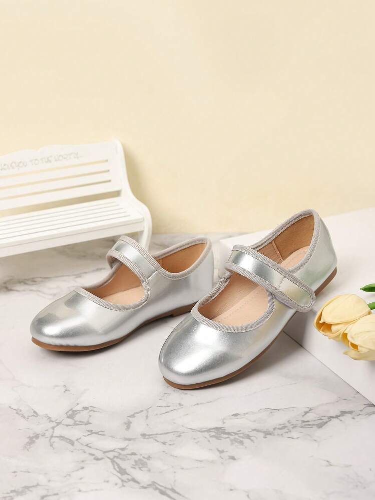女童时尚平底鞋，韩版，优雅，秋冬 - 銀色 - 查看 5