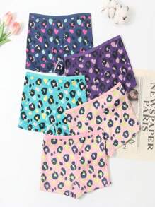 5 Pairs Tween Girls Cute Pattern Comfortable Soft Underwear - Multicolor - View 2