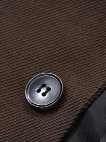 DAZY Men's Casual Solid Color Lapel Suit Jacket Fall, Winter Business Attire - Brown - View 8