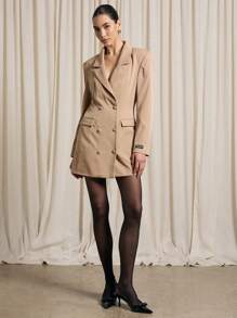 AiiRZ 双排扣沙漏型西装迷你连衣裙