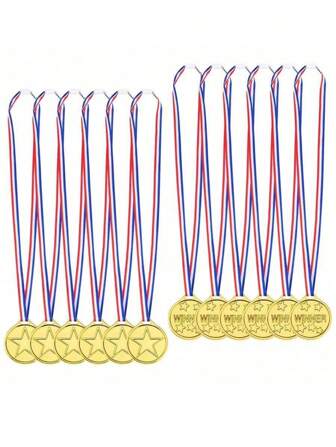 Gold Silver Medals Set With Ribbons Bulk Awards For Sports Trophy, Employee Recognition, Academic Prizes & Events